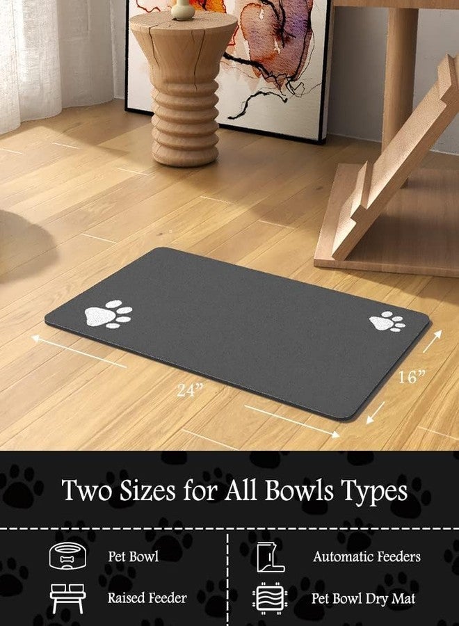 Shopet Pet Feeding Mat-Absorbent Pet Placemat for Food and Water Bowl, with Waterproof Rubber Backing, Quick Dry Water Dispenser Mat for Dog and Cat - Image 2
